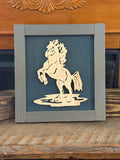Rearing Horse Wood Plaque